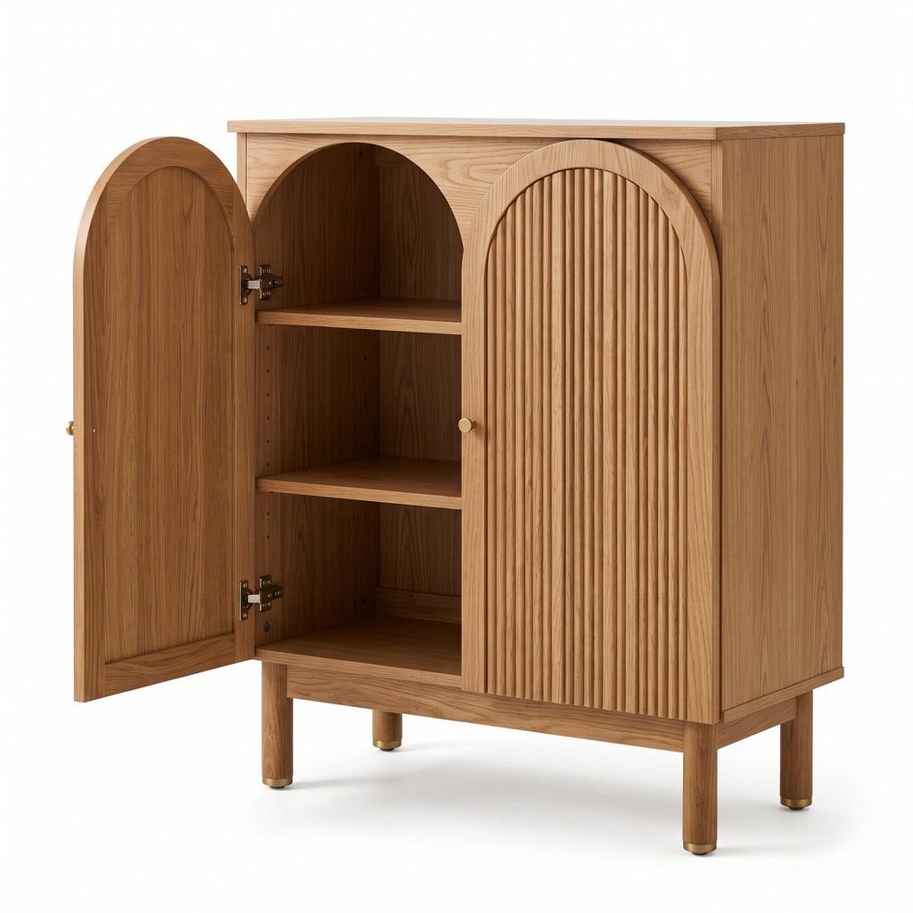 Evelyn Modern Cabinet – Sculpted Fluted Storage Furniture for Stylish Home Interiors
