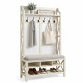 WelcomeHome Entryway Station – Smart Storage Bench with Coat Rack and Shoe Organization