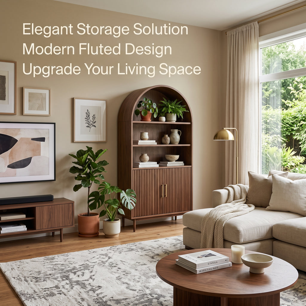 Evelyn Modern Cabinet – Sculpted Fluted Storage Furniture for Stylish Home Interiors